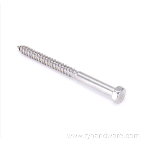 stainless steel hexagon head self-tapping wood screw